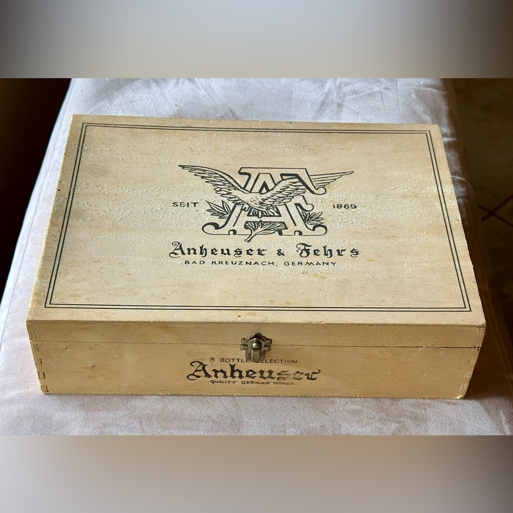 Vintage Anheuser & Fehrs Wine Box. Latch on front. See photos for details.